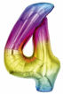 Picture of FOIL BALLOON NUMBER 4 MULTI COLOUR 25 INCH
